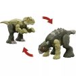 JURASSIC WORLD - FIERCE CHANGERS DOUBLE DANGER GREEN GREY - TYRANNOSAURUS REX & ANKYLOSAURUS ACTION FIGURE Supply