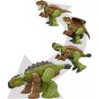 JURASSIC WORLD - FIERCE CHANGERS DOUBLE DANGER GREEN BROWN - TYRANNOSAURUS REX & ANKYLOSAURUS ACTION FIGURE on Sale