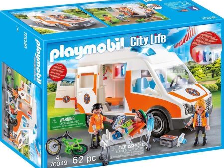 PLAYMOBIL AMBULANCE WITH FLASHING LIGHTS Online Sale