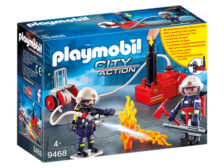 PLAYMOBIL CITY ACTION 9468 - FIREFIGHTERS WITH WATER PUMP Online Hot Sale