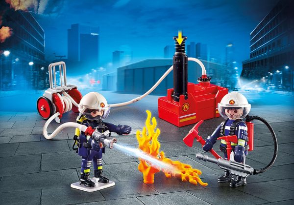 PLAYMOBIL CITY ACTION 9468 - FIREFIGHTERS WITH WATER PUMP Online Hot Sale