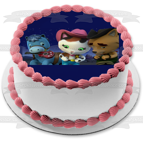 Sheriff Callie Got Trouble Teddy and Sparky Edible Cake Topper Image ABPID00835 Cheap