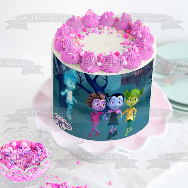 Vampirina Friends  Ghoul Girls Poppy and Bridgett Edible Cake Topper Image ABPID00837 For Discount