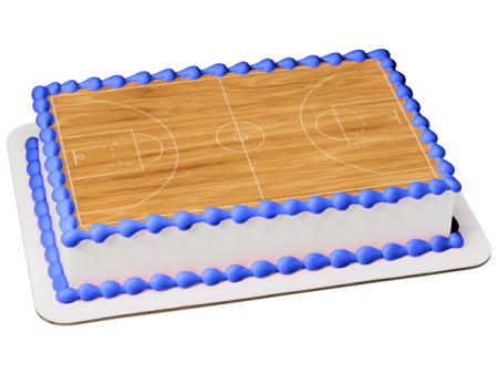 Basketball Court Customizable Edible Cake Topper Image ABPID00174 Hot on Sale