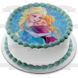 Frozen Anna and Elsa Hugging Edible Cake Topper Image ABPID00793 Online