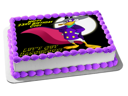 Darkwing Duck In the Moonlight Edible Cake Topper Image ABPID00840 Fashion