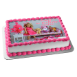 American Girl Fashion Doll with a Dog Unicorn and Accessories Edible Cake Topper Image ABPID00461 Fashion