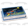 Outer Space Rocket Ship Moon Edible Cake Topper Image ABPID00561 Hot on Sale