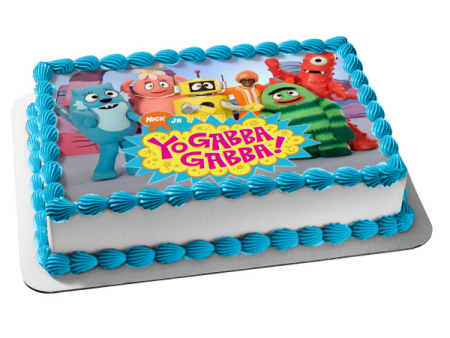 Yo Gabba Gabba Muno Foofa Brobee Toodee and Plex Waving Edible Cake Topper Image ABPID00855 Sale