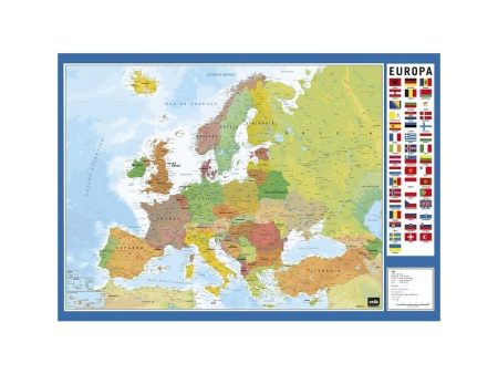 Vade Tapete Escritorio Mapa Europa Portugues on Sale