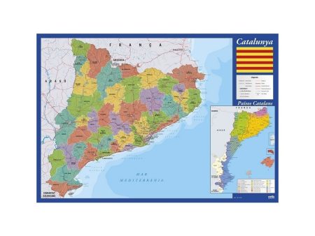 Vade Tapete Escritorio Mapa Cataluña Catalan Online Sale