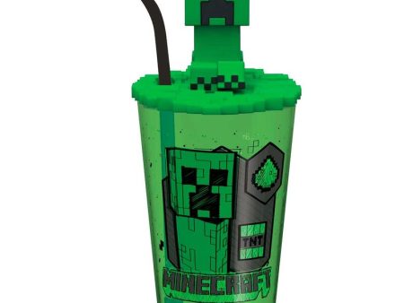 Vaso Caña Topper 3D Minecraft 500Ml Online Hot Sale