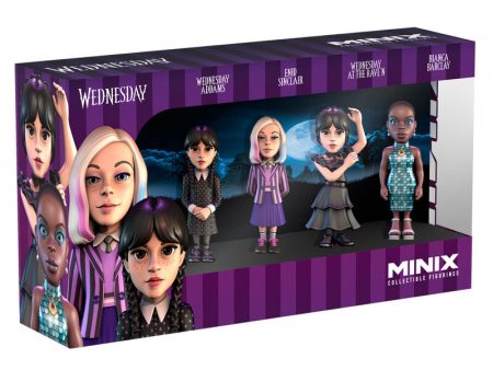 Blister 4 Figuras Minix Miercoles 7Cm For Discount