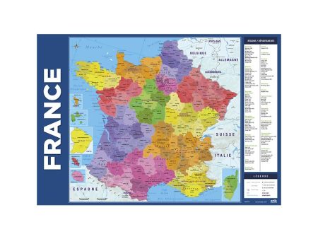 Vade Tapete Escritorio Mapa Francia Frances Discount