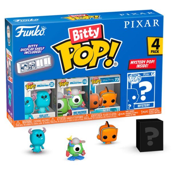 Blister 4 Figuras Bitty Pop Disney Pixar Monsters Inc Online Sale